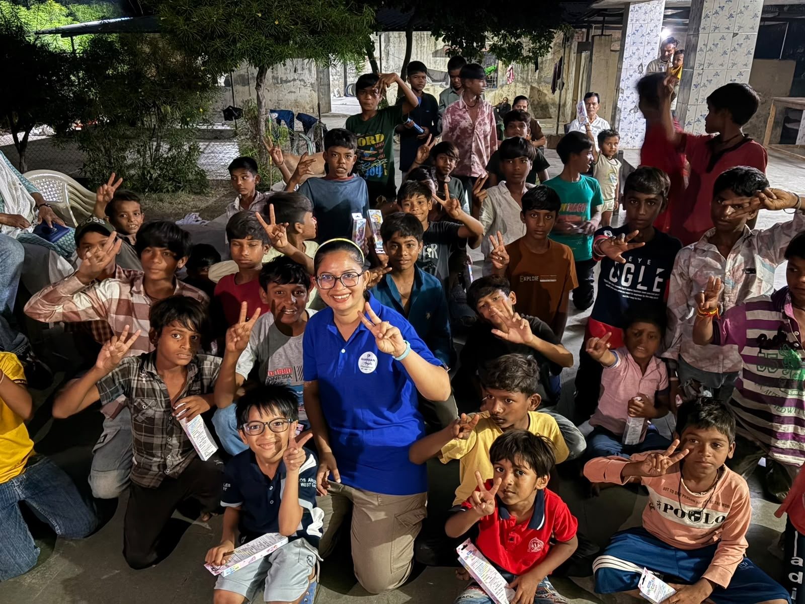 Children at the Hearts of Hope event in Lambha, Ahmedabad